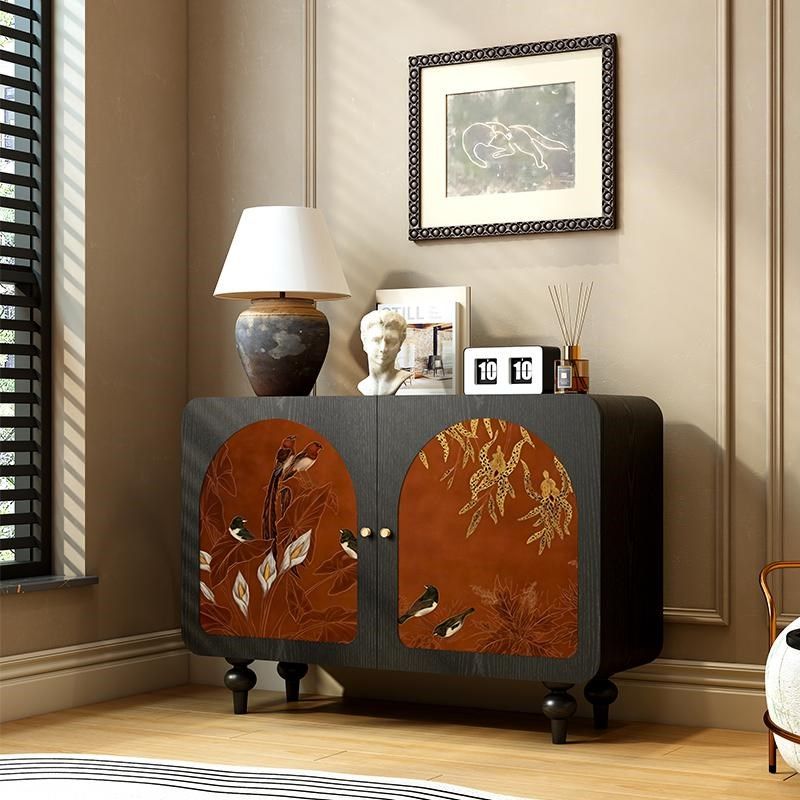 新中式入户玄关柜客厅房间靠墙实木彩绘收纳储物柜餐边柜装饰柜,住宅家具,门厅/玄关柜/玄关架,淘宝优惠券,粉丝福利购,淘宝优惠卷