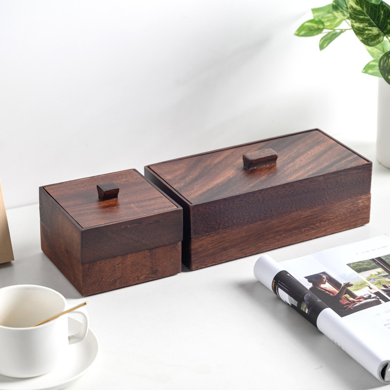 实木质创意干果带盖果分格收纳盒坚果零食点心糖果甜点试吃托盘子