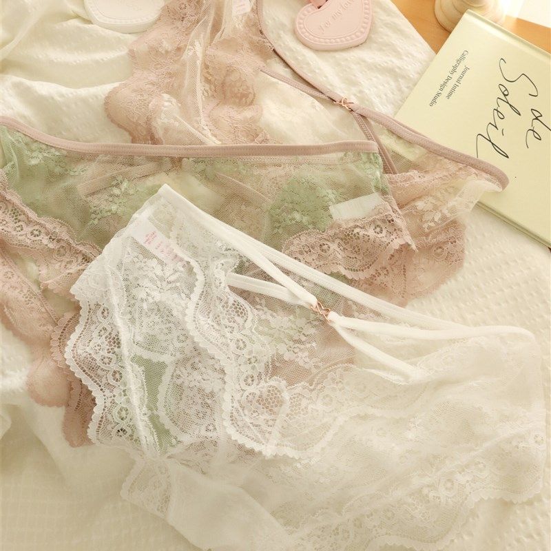 心机交叉后臀蕾丝内裤女士薄款性感低腰镂空透明网纱纯棉裆内裤女,女士内衣/男士内衣/家居服,女三角裤,淘宝优惠券,粉丝福利购,淘宝优惠卷