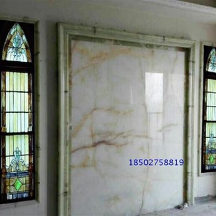 定做电视背景墙钢化雕刻工艺术玻璃 教堂古朴大方细长简约美 欧式