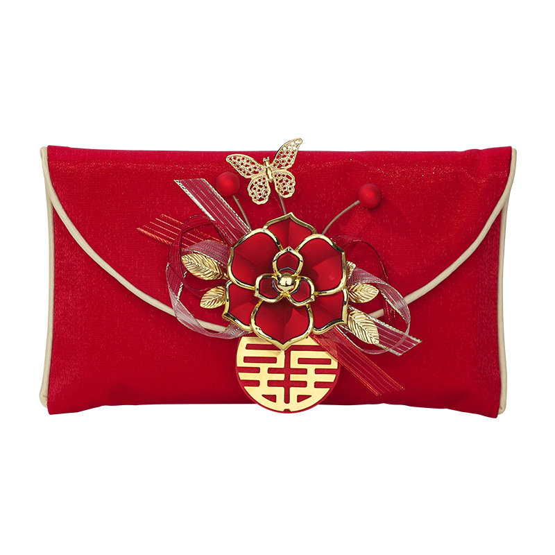 结婚红包2023新款婚礼专用创意喜字大红色包袋万元改口随礼利是封