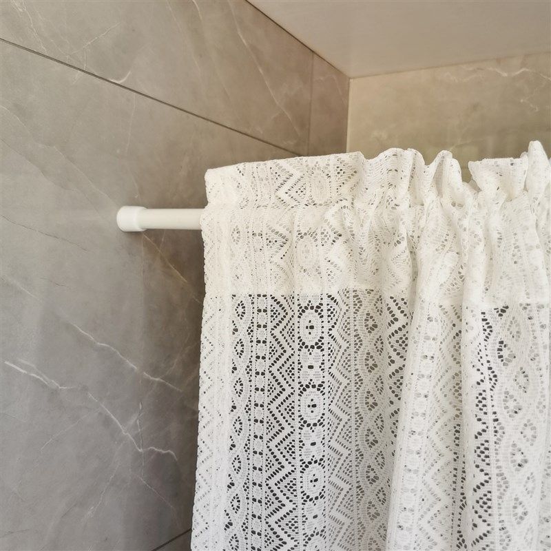 拾光复古白色镂空短帘半帘隔断小窗帘厨房田园韩式门帘定制免打孔