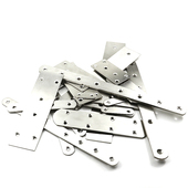 不锈钢直片角铁连接件 加固层板托 不锈钢一字型平角片固定件角码