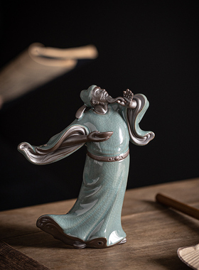 大号诗仙李白摆件禅意陶瓷古代人物雕像塑家居书房桌面装饰工艺礼