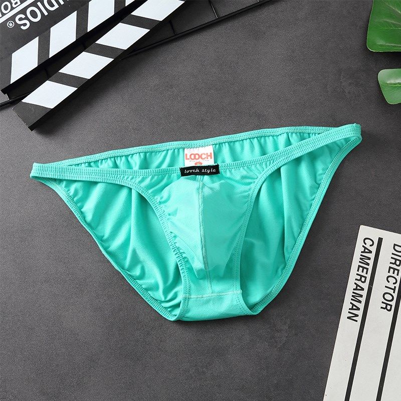 男士三角内裤男生纯棉红色底裤低腰性感紧身新款夏季薄款三角裤衩