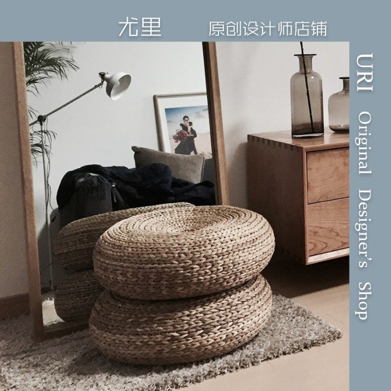 北欧坐墩草编家居坐垫藤编蒲团打坐垫手工编织蒲团加厚草墩榻榻米,居家布艺,蒲团,淘宝优惠券,粉丝福利购,淘宝优惠卷