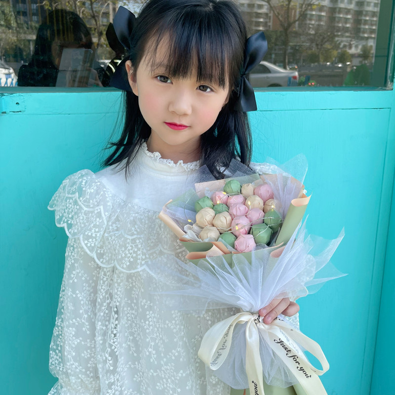 创意diy儿童零食棒棒糖果花束手工包装纸材料包情人节生日礼物