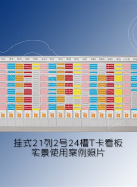 S5S工业工厂企业管理看板挂式2号24槽带卡片T卡计划看板1-24列