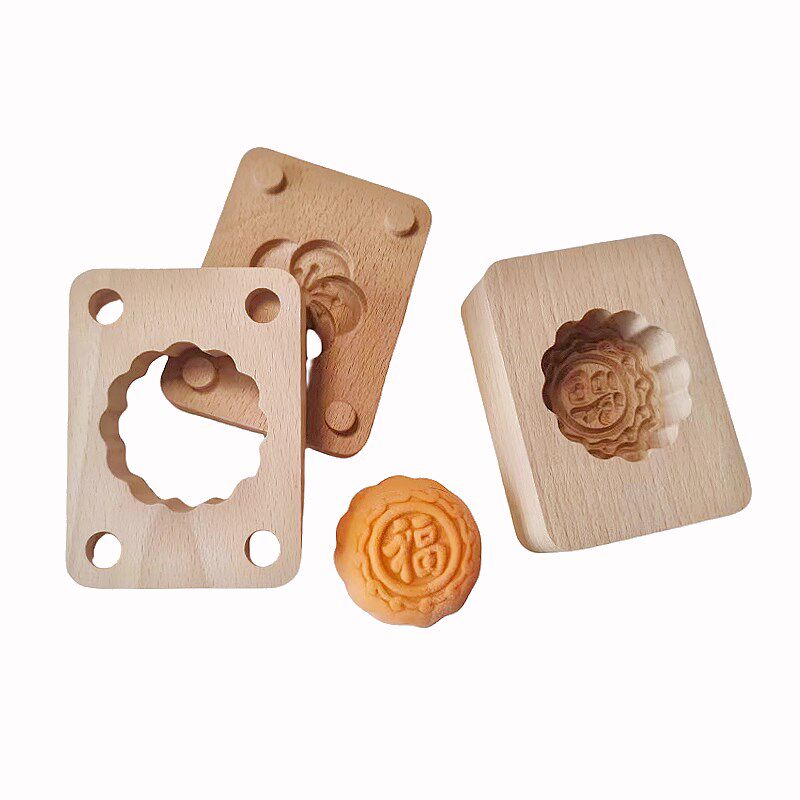 翻盖中式传统家用儿童手工卡通月饼冰皮绿豆糕点青团木质模具神器