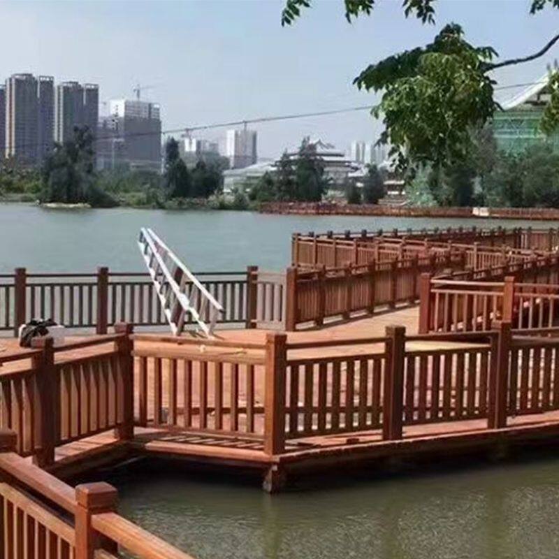 户外碳化防腐木实木栅栏别墅围栏篱笆庭院隔断护栏花园