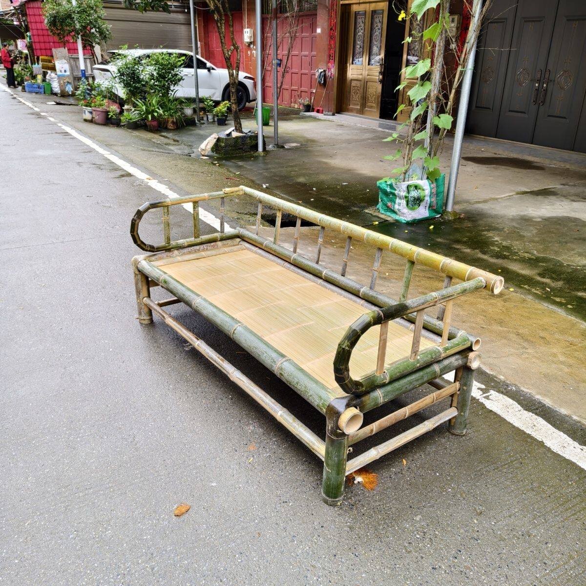 纯手工老式竹凉床沙发竹子制作简易双人床单人床午休农村送货上门