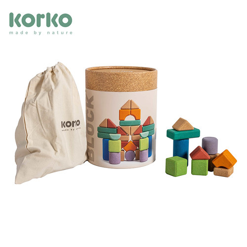 Korko环保软木积木套装生日礼物