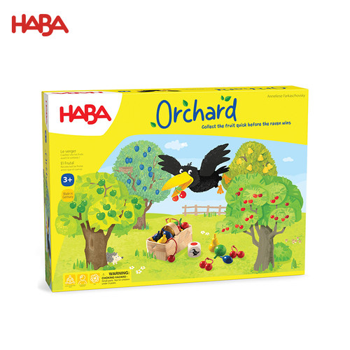 德国HABA原装进口儿童3岁+桌游颜色认知专注团队合作决策乌鸦果园