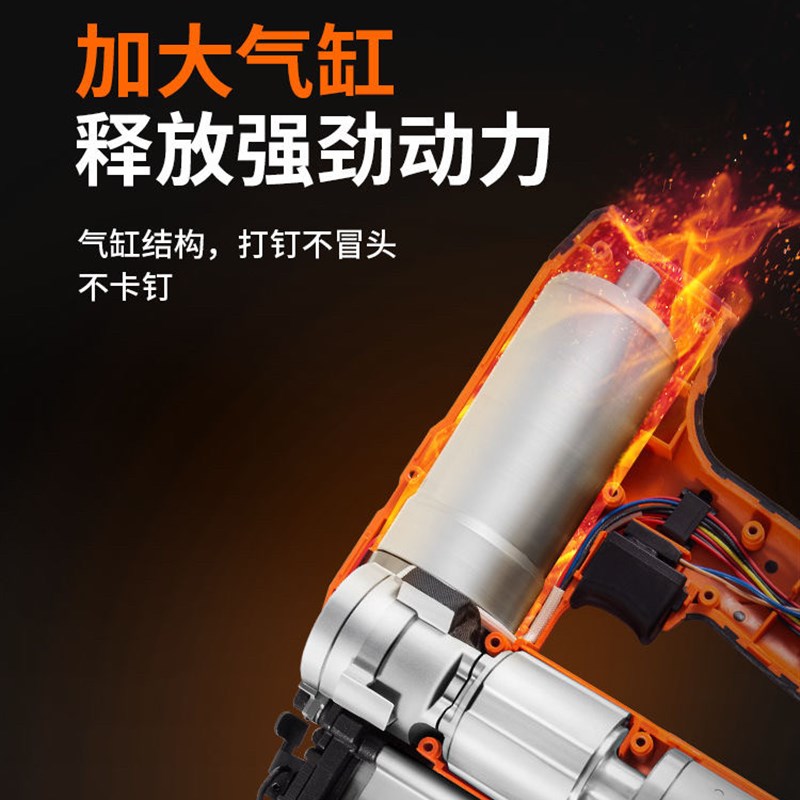 热销百力F30锂电直钉枪便携式木工装修钉枪快速连发排钉枪充电式