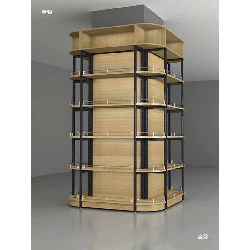 热销中间包双面便利背板展架货架围圆柱四面货柜柱子多层中岛货架