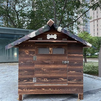热销户外实木室外大型犬狗屋狗窝猫窝狗笼泰迪狗窝狗房狗舍防雨水