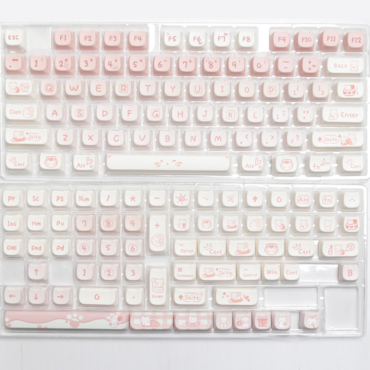 派对小猫键帽猫形MAO高度可爱MAC热升华HI75 HI8 S99 F99 104 F87