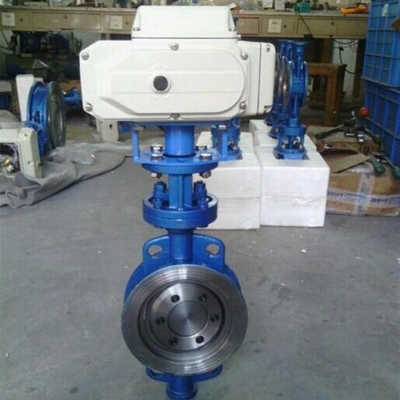 D973H-16C 电动金属硬密封蝶阀 电动三偏心对夹蝶阀开关型4-20Ma