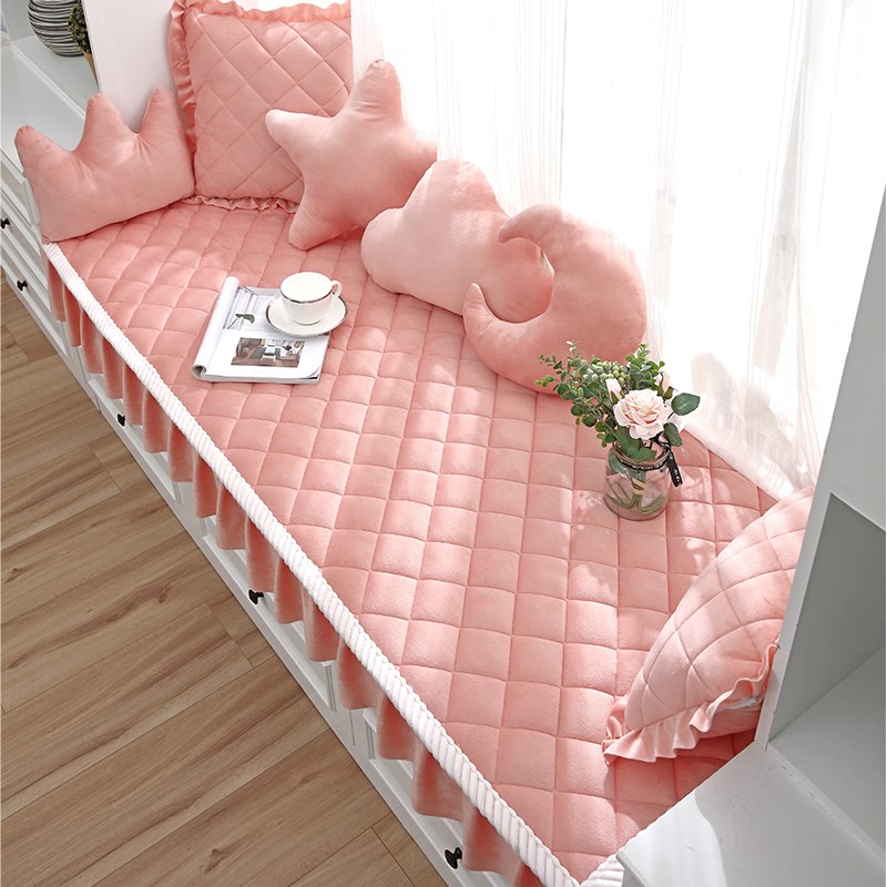 飘窗垫窗台垫欧式加厚毛绒垫子可机洗定制网红轻奢高级榻榻米坐垫