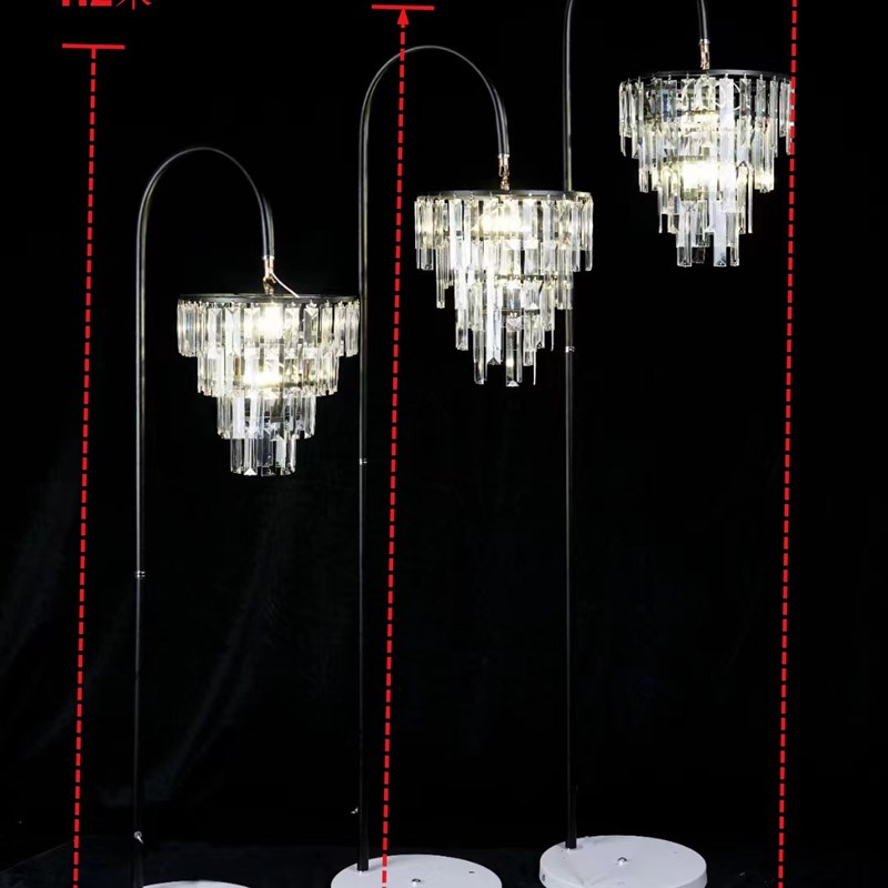 新款韩式压克力发光冰条路引灯风铃舞台摆件酒店婚礼堂婚庆道具