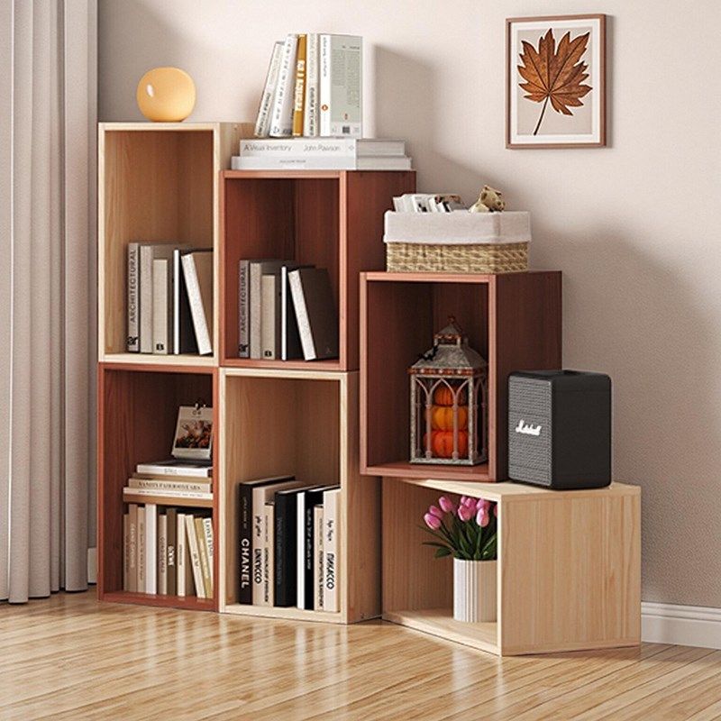 多功能木格子柜松木单个小书柜简易书架桌面收纳柜自由组合储物柜,收纳整理,收纳柜,淘宝优惠券,粉丝福利购,淘宝优惠卷