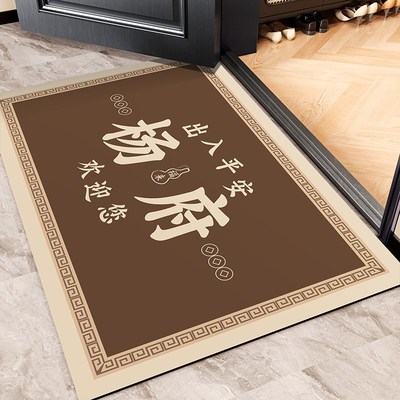 姓氏定制高级感入户门地垫免洗进门脚垫子地毯大门口进户门外家用