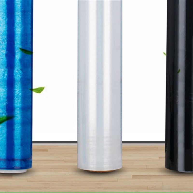 缠绕膜拉伸膜透明50cm托盘卡板打包膜透明保护膜黑色仓库围绕膜