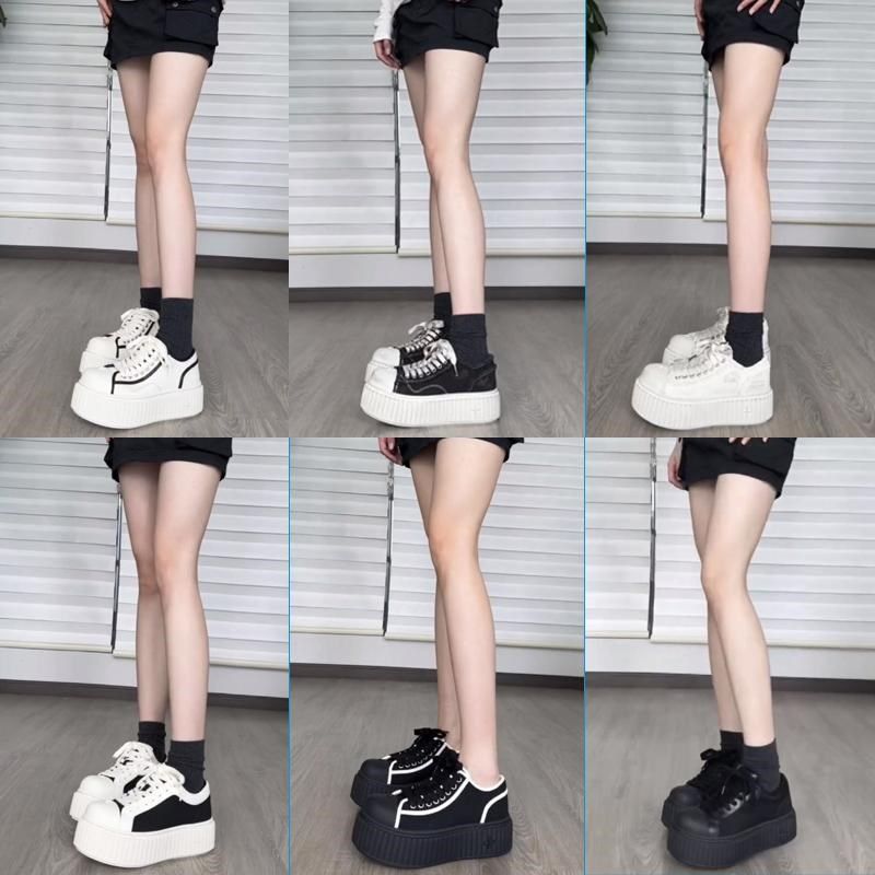 板鞋帆布厚底增高5厘米小脏鞋女平底做旧十字花单鞋黑色脏脏女鞋,女鞋,休闲板鞋,淘宝优惠券,粉丝福利购,淘宝优惠卷