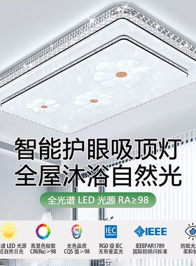 2025新款客g厅客厅灯简约现代大气星荷花双层镶钻吸顶灯卧室灯具