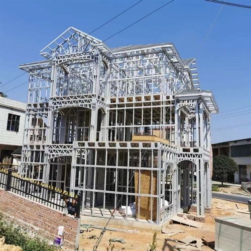 集成房屋轻钢别墅自建房装t配式房龙骨轻重钢结构别墅定制旧房建