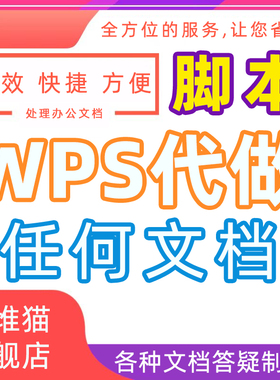 wps表格代制作宏代码排版咨询脚本word格式修改在线文档文件excel