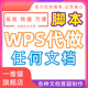 咨询脚本word格式 wps表格代制作宏代码 排版 修改在线文档文件excel