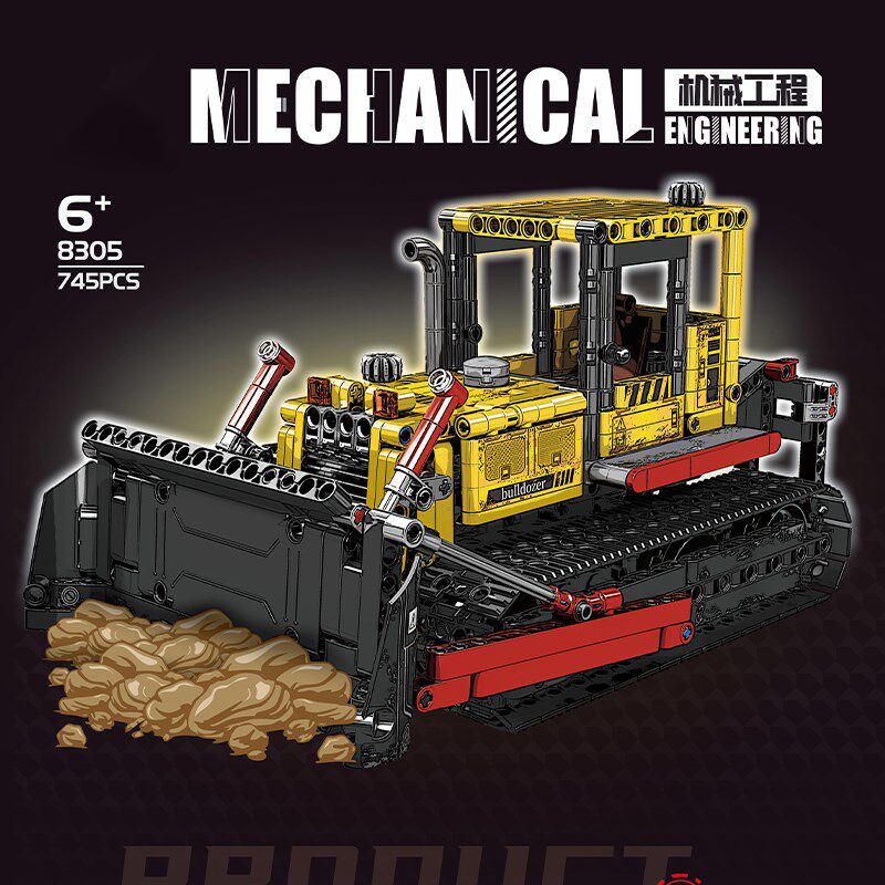 小颗粒积木机械工程汽车挖掘机男孩拼装益智玩具8儿童6到12岁以上