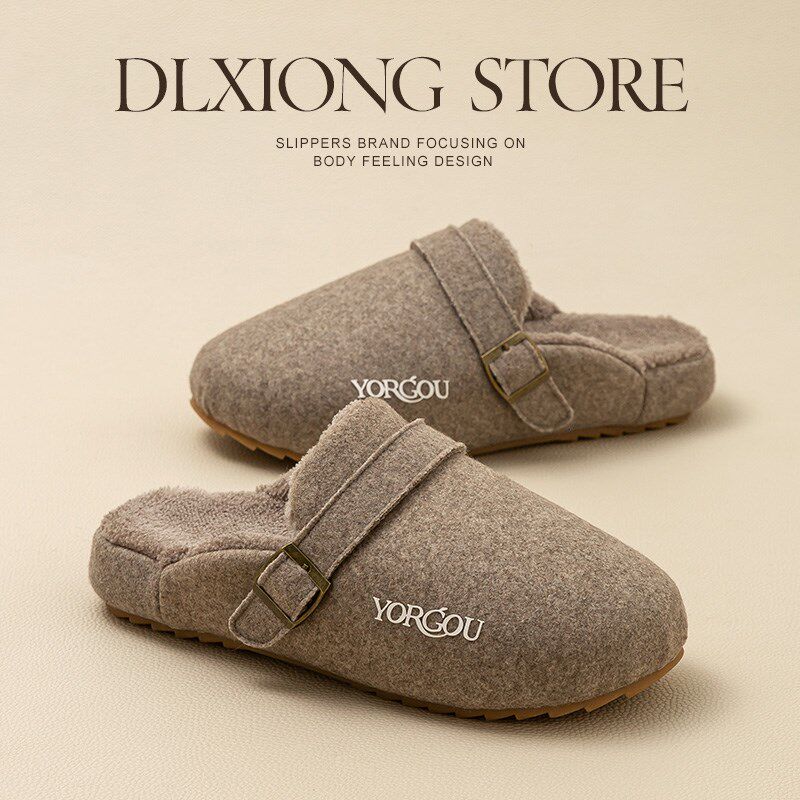 男士牛筋c底棉拖鞋秋冬季居家用厚底防滑不臭脚女室内保暖加绒冬