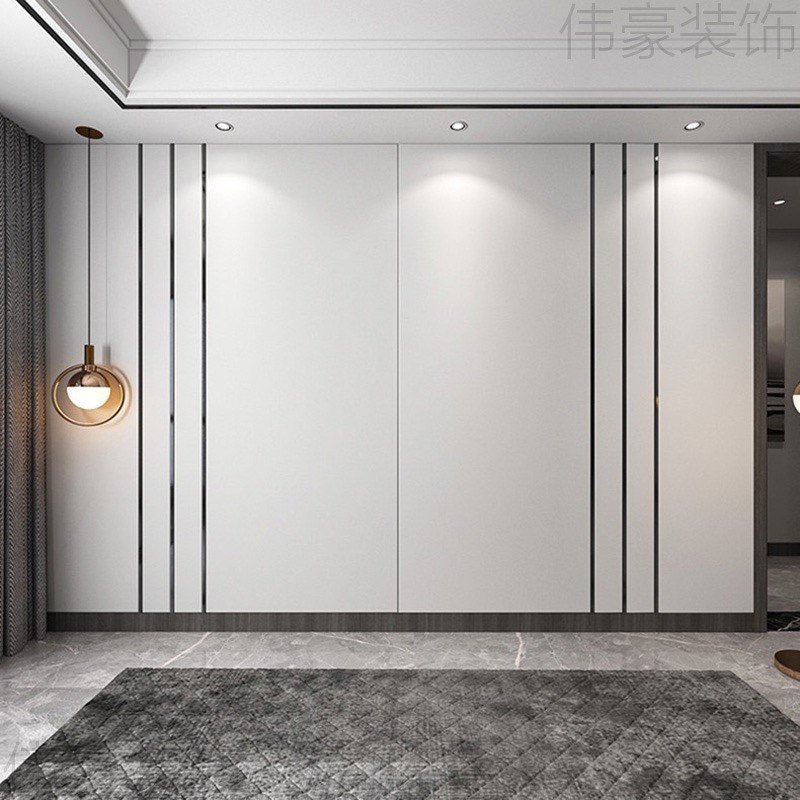 定制电视背景墙硬包沙发床头软包墙围客厅卧室格栅简约现代风装饰