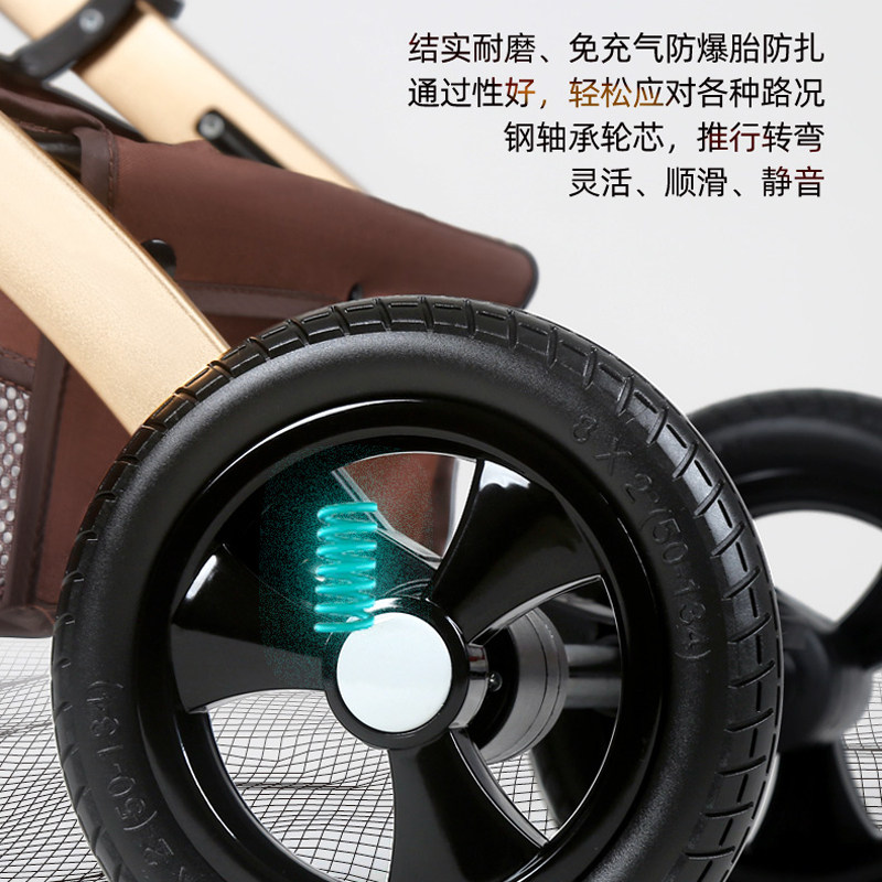 婴儿推车可坐可躺轻便折叠高景观减震双向新生儿童宝宝手推车童车