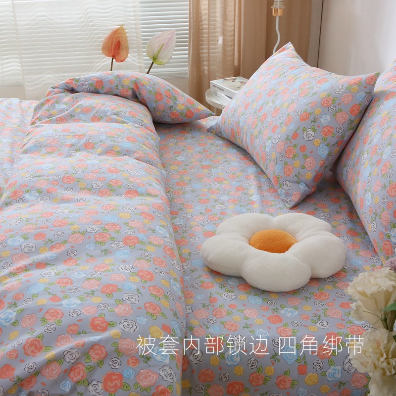 冰岛小玫瑰秋冬纯棉被套单件1.5x2.0x2.3全棉加密被罩2.2x2.4碎花