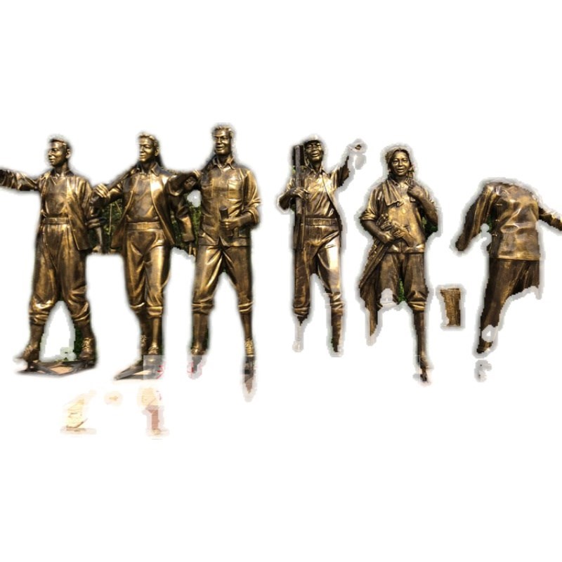 玻璃钢民俗雕塑展馆人物雕塑定制户外大型园林景观铸铜摆件
