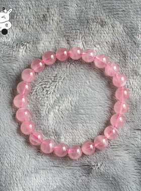 牛妞妞 天然马达加斯加粉晶手链粉水晶粉色女马粉手串 招桃花人缘