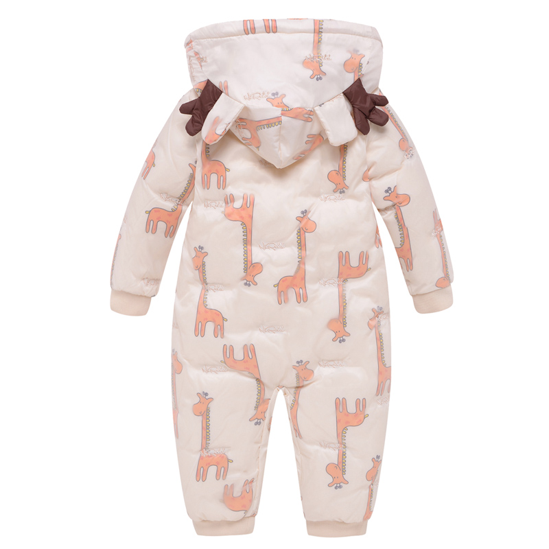 女宝婴儿连体羽绒服宝宝羽绒连体衣加厚幼童羽绒外出爬服冬季男宝