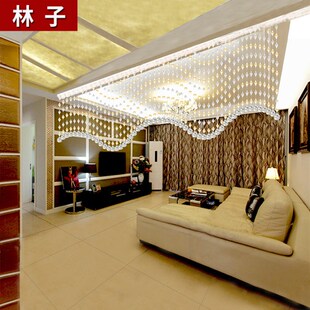 饰卧室门帘遮挡珠链挂帘珠帘隔断帘 水晶帘子客厅餐厅玄关波浪形装