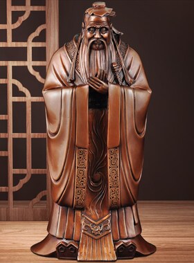 铜质孔子饰品孔子雕像孔s子人物站立雕像校庆礼品毕业纪念礼品