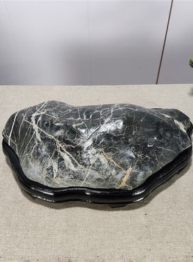 灵璧石原石纯天然无修饰八音磬石奇石收藏山峰意境装饰精品摆件