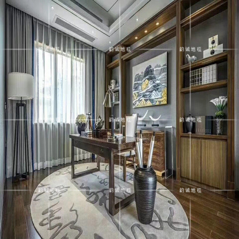 现代手工美式圆形地毯客厅茶几沙发地毯欧式卧室床边垫样板间地毯,居家布艺,地毯,淘宝优惠券,粉丝福利购,淘宝优惠卷