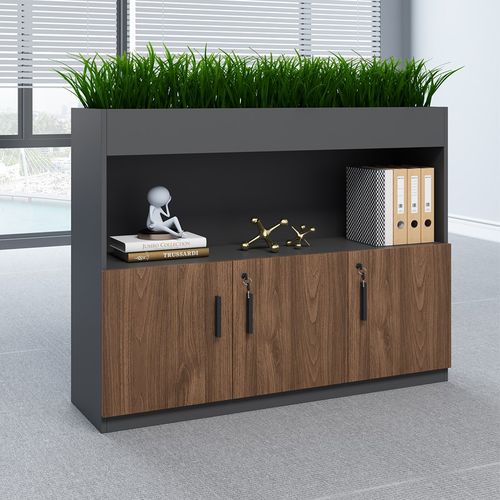 办公室隔断花槽柜职员资料柜矮柜储物柜木质档案柜办公柜子文件柜