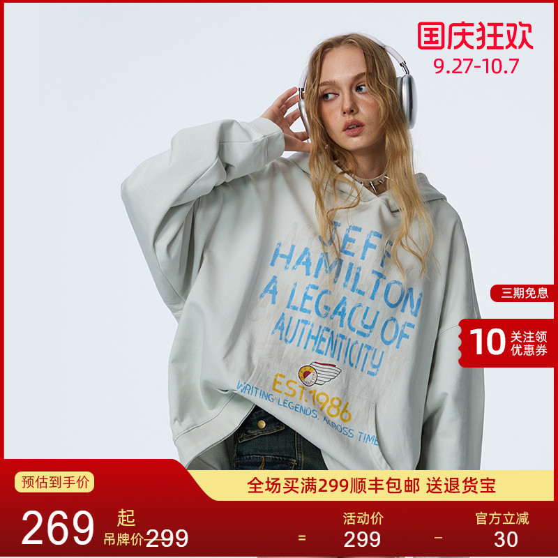 NEUINKjeff复古美式连帽卫衣