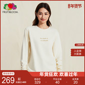 FRUIT 慵懒风印花无帽卫衣女男上衣 LOOM鲜果布衣秋冬新款 THE