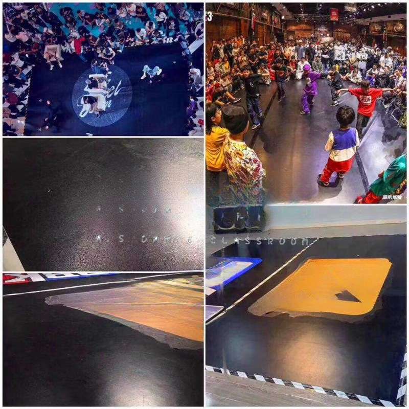 cfT街舞地胶bboy练舞垫子breaking舞蹈芭蕾地垫户外刷街pvc地