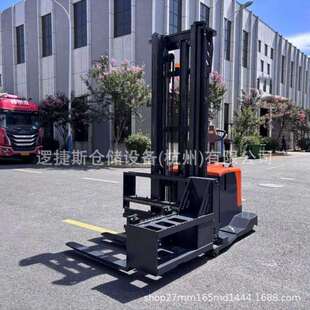 窄巷道侧面叉车堆垛车1吨站驾式液压货物装卸车小型自动升降车