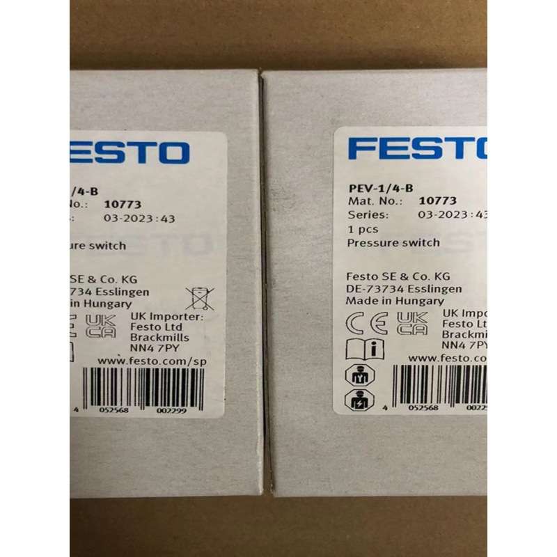 FESTO压力开关PEV-1/4-B 10773 PEV-1/4-B-SC-OD 175250 161760气
